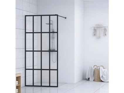 Zástěna do průchozí sprchy čiré tvrzené sklo 100 x 195 cm