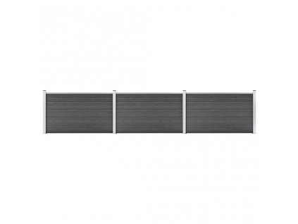 Set plotového dílce WPC 526 x 105 cm černý