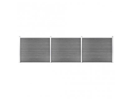 Set plotového dílce WPC 526 x 146 cm šedý