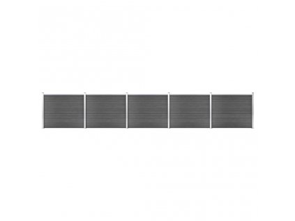 Set plotového dílce WPC 872 x 146 cm černý