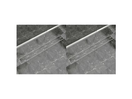 Sprchový odtokový žlab rovný 2 ks 1030 x 140 mm nerezová ocel