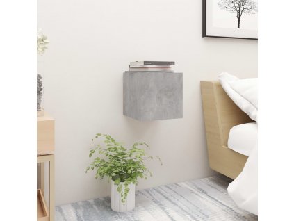 Noční stolek betonově šedý 30,5 x 30 x 30 cm dřevotříska