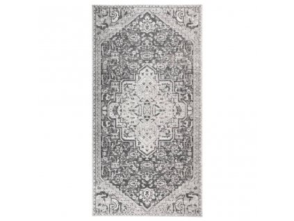 Venkovní koberec hladce tkaný 80 x 150 cm světle šedý