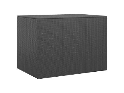 Zahradní úložný box PE ratan 145 x 100 x 103 cm černý