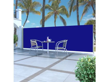 Zatahovací boční markýza 160 x 500 cm modrá