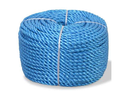 Kroucené lano z polypropylenu 14 mm 250 m modré