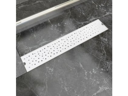 Rovný sprchový odtokový žlab bubliny 630x140 mm nerezová ocel