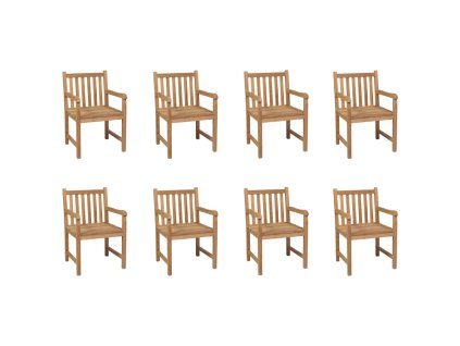 Zahradní židle 8 ks masivní teakové dřevo