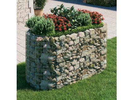 Gabionový vyvýšený záhon pozinkované železo 200 x 100 x 100 cm