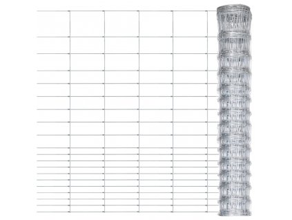 Zahradní plot pozinkovaná ocel 50 x 1,6 m stříbrný