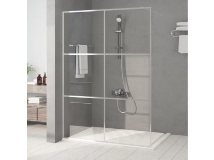 Sprchová zástěna walk-in stříbrná 140 x 195 cm čiré ESG sklo