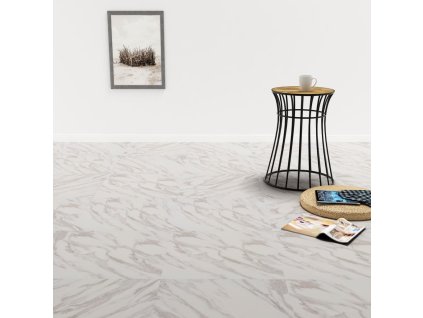 Samolepící podlahové desky z PVC 5,11 m² bílý mramor