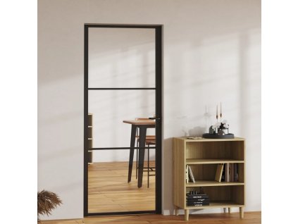 Interiérové dveře ESG sklo a hliník 83 x 201,5 cm černé