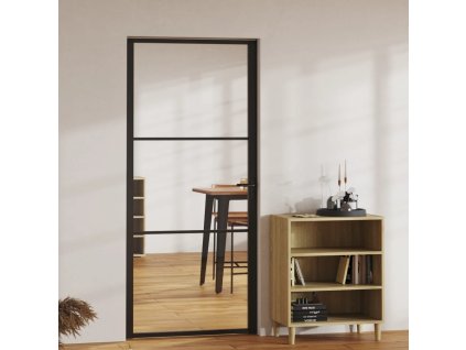 Interiérové dveře ESG sklo a hliník 93 x 201,5 cm černé