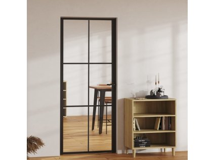 Interiérové dveře ESG sklo a hliník 83 x 201,5 cm černé
