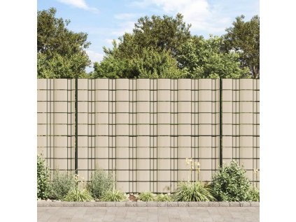 Stínící plotové fólie 4 ks PVC 35 x 0,19 m krémové
