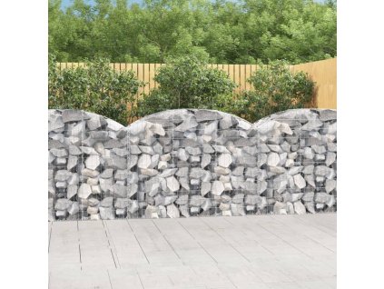 Klenutý gabionový koš 150 x 50 x 100/120 cm pozinkované železo