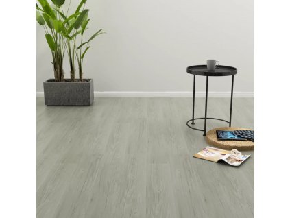Samolepící podlahová prkna 4,46 m² 3 mm PVC šedá