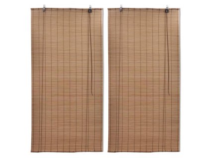 Zatemňovací rolety z bambusu 2 ks 100 x 160 cm hnědé