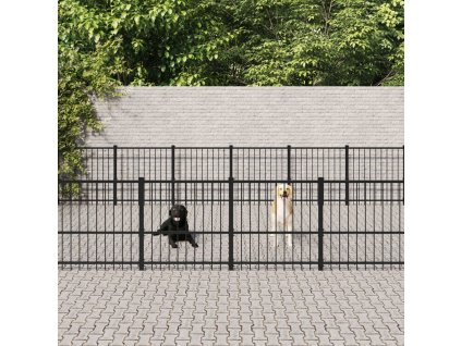 Venkovní psí kotec ocel 37,64 m²