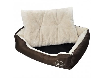 Teplý pelíšek pro psy s polstrovaným polštářem XL