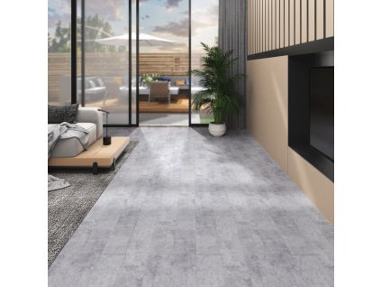 Nesamolepicí PVC podlahová prkna 5,26 m² 2 mm cementově šedá
