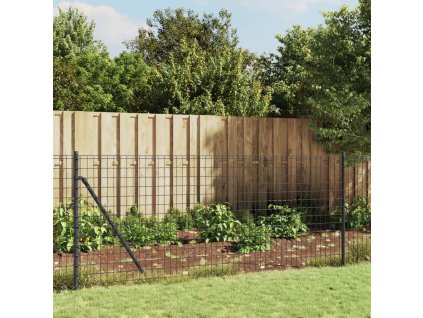 Drátěný plot s kotevními hroty antracitový 1 x 10 m