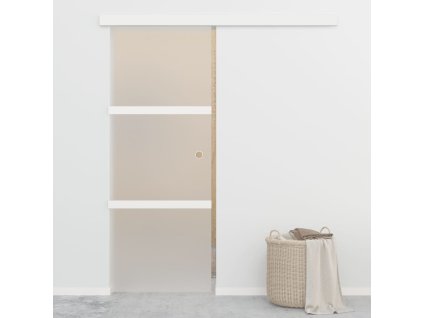 Posuvné dveře s měkkými zarážkami ESG sklo a hliník 76 x 205 cm