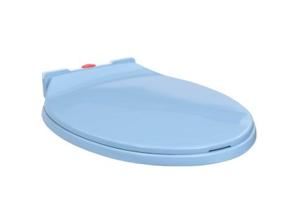 WC sedátko s pomalým sklápěním rychloupínací modré oválné