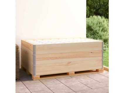 Paletové nástavce 3 ks 100 x 150 cm masivní borové dřevo