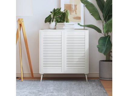 Nábytková dvířka lamelový design 2 ks bílá 69x39,4 cm borovice