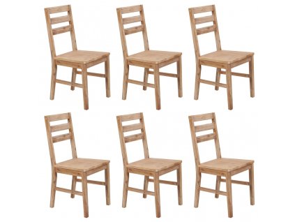 Jídelní židle 6 ks masivní akáciové dřevo