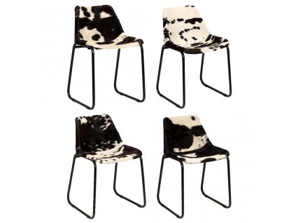 Jídelní židle 4 ks z pravé kozí kůže