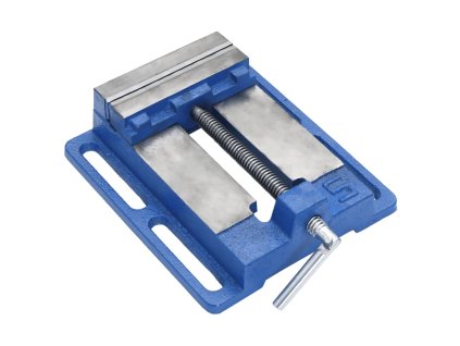 Svěrák pod sloupovou vrtačku modrý 121 mm litina