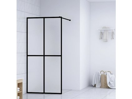 Zástěna do průchozí sprchy mléčné tvrzené sklo 90 x 195 cm