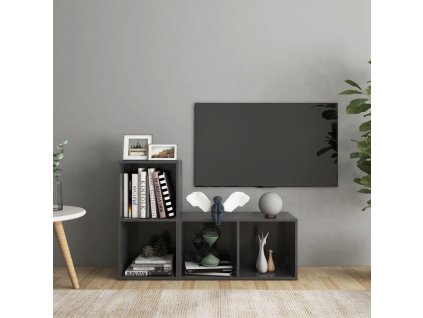 TV stolky 2 ks šedé 72 x 35 x 36,5 cm dřevotříska