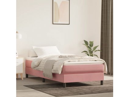 Rám postele růžový 90 x 190 cm samet