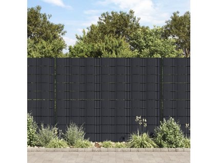 Stínící plotová fólie 4 ks PVC 35 x 0,19 m matná tmavě šedá