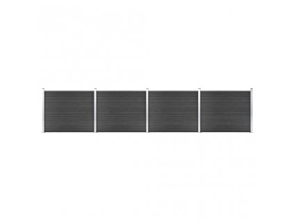 Set plotového dílce WPC 699 x 146 cm šedý