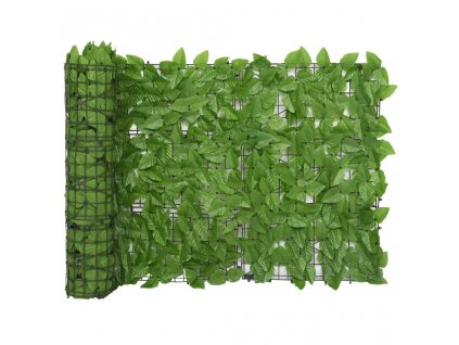 Balkónová zástěna se zelenými listy 400 x 75 cm