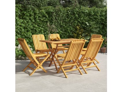 Skládací zahradní židle 6 ks 47x47x89 cm masivní teakové dřevo