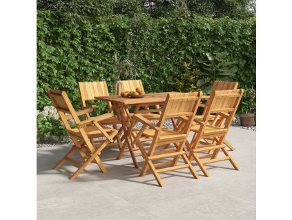 Skládací zahradní židle 6 ks 55x61x90 cm masivní teakové dřevo