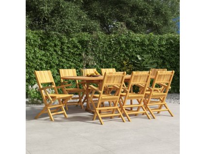 Skládací zahradní židle 8 ks 55x61x90 cm masivní teakové dřevo