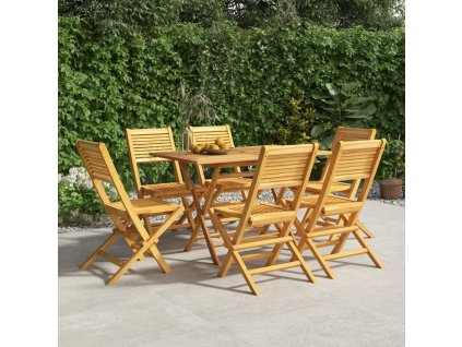 Skládací zahradní židle 6 ks 47x62x90 cm masivní teakové dřevo