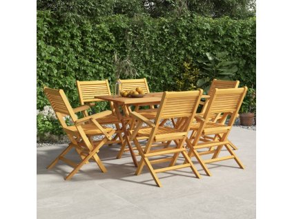 Skládací zahradní židle 6 ks 55x62x90 cm masivní teakové dřevo