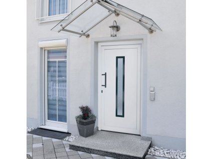 Vchodové dveře bílé 108 x 200 cm PVC