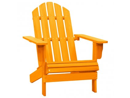 Zahradní židle Adirondack masivní jedlové dřevo oranžové