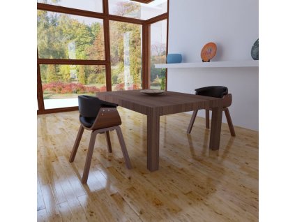 Jídelní židle 2 ks ohýbané dřevo a umělá kůže