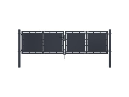 Zahradní brána ocel 300 x 100 cm antracitová