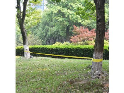 Slackline, 15 m x 50 mm, 150 kg, žlutá
